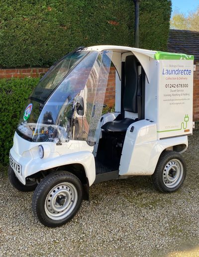 Bishops Cleeve Laundrette Delivery van